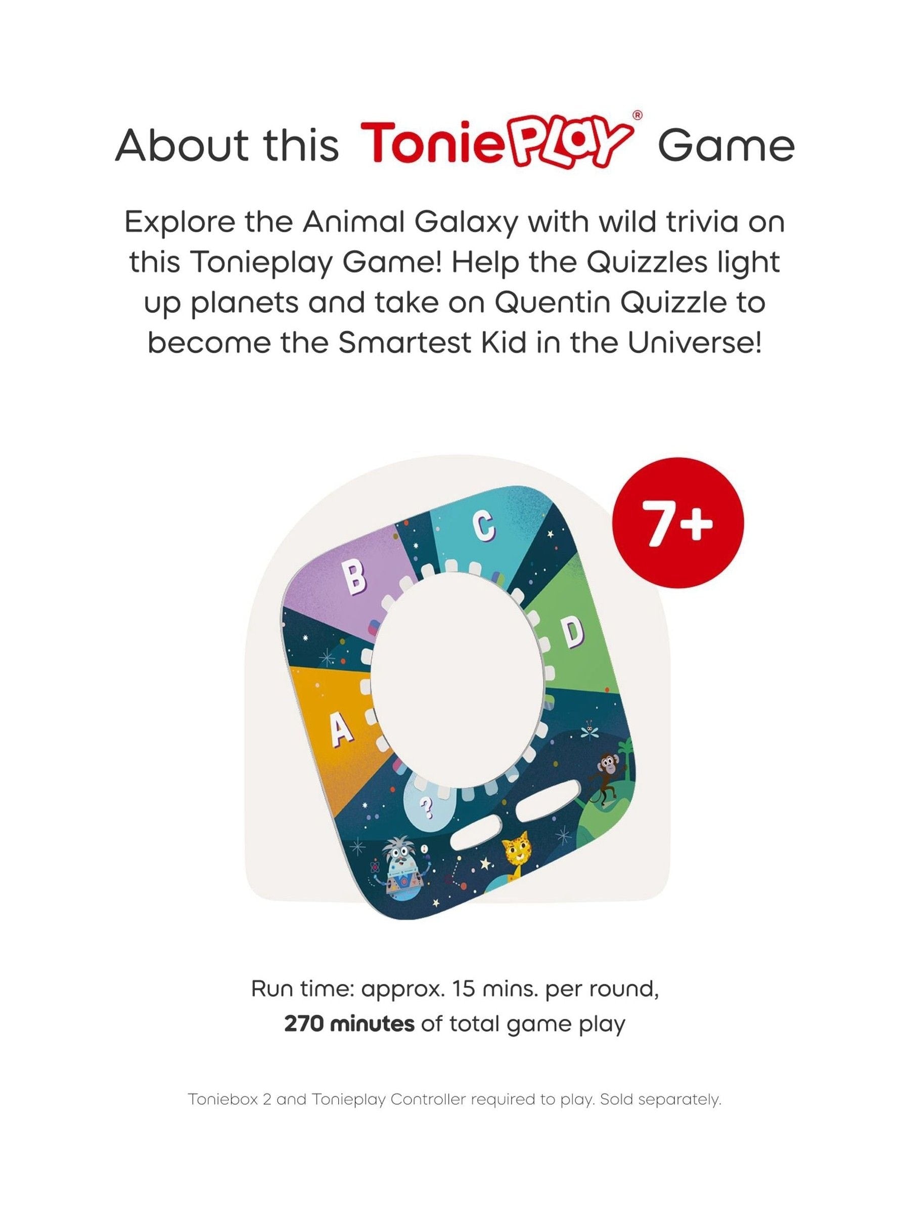 Tonies Quizzles All About Animals Tonieplay game (British brand)