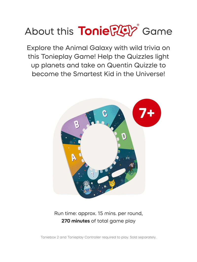 Tonies Quizzles All About Animals Tonieplay game (British brand)