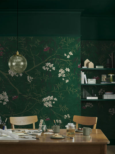 Next Graham & Brown Emerald Obassia Wallpaper Mural Sample A4- Buy online at McGrocer