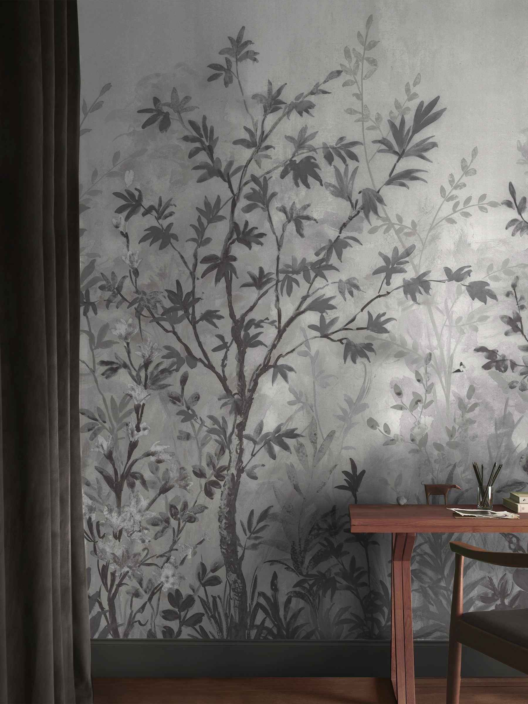Graham & Brown Forest in Bloom Soft Green A4 Mural Sample