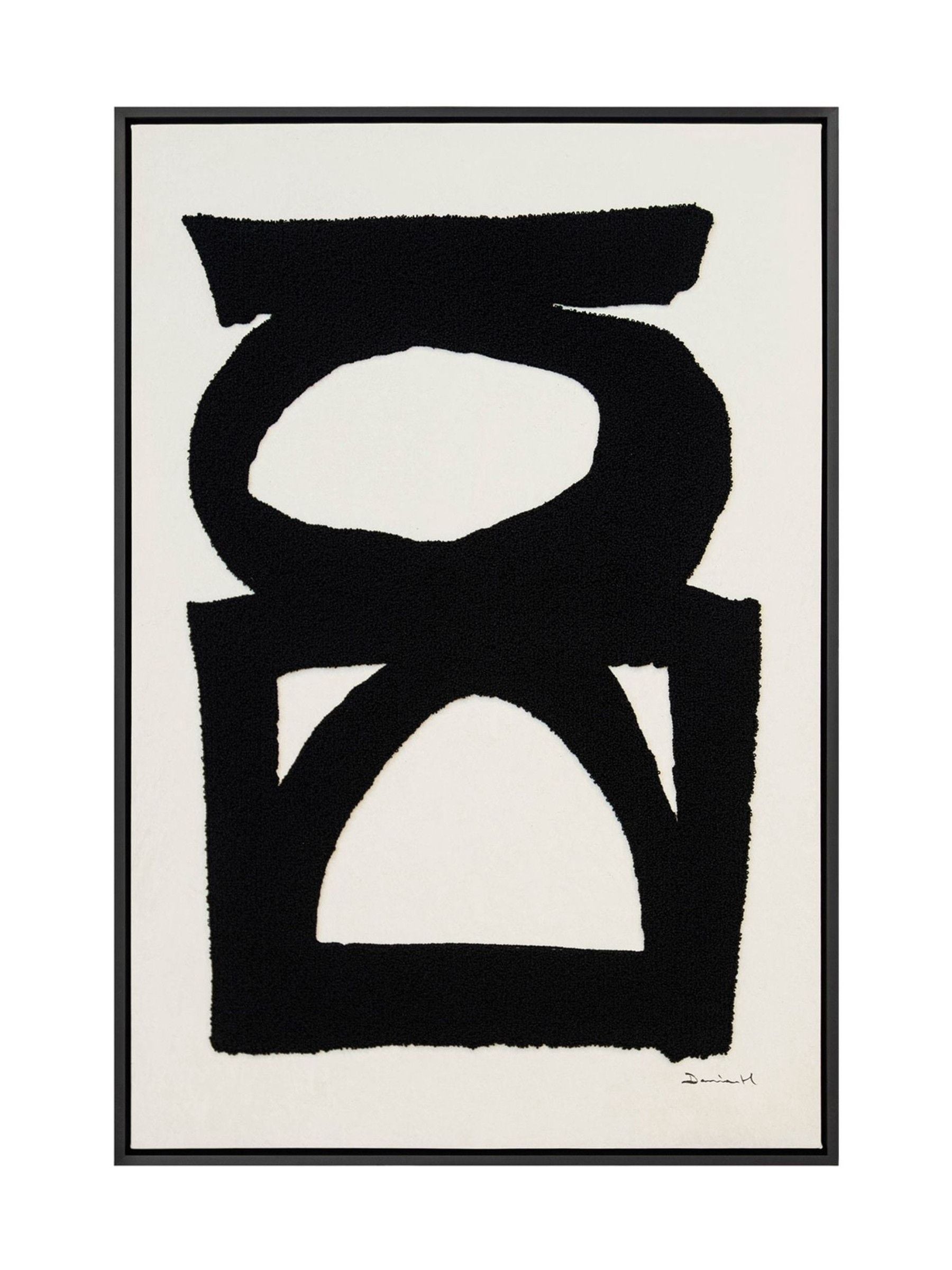 The Art Group Cream Abstract 2 framed canvas 65x95cm (British brand)