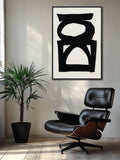 The Art Group Cream Abstract 2 framed canvas 65x95cm (British brand)