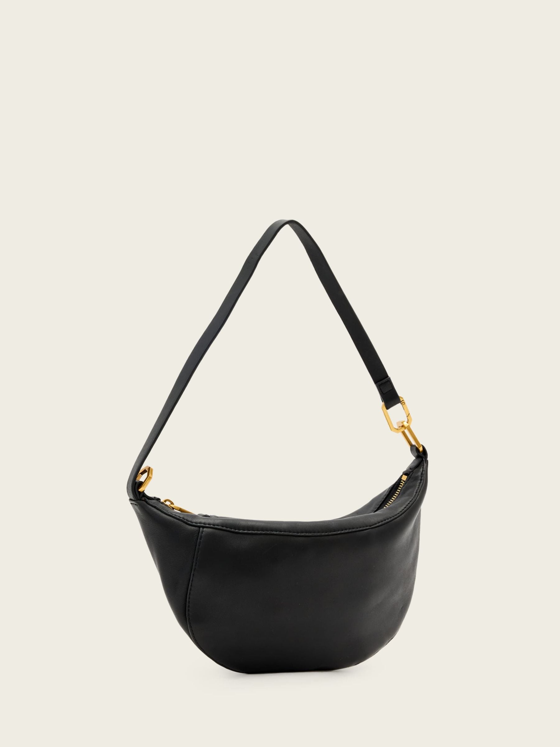 AllSaints Black Luna Micro Bag leather handbag (British brand)