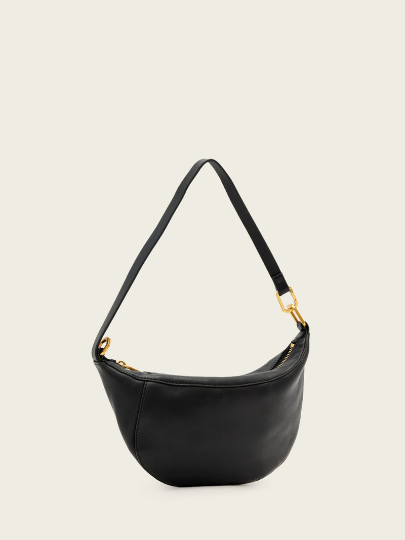 AllSaints Black Luna Micro Bag leather handbag (British brand)