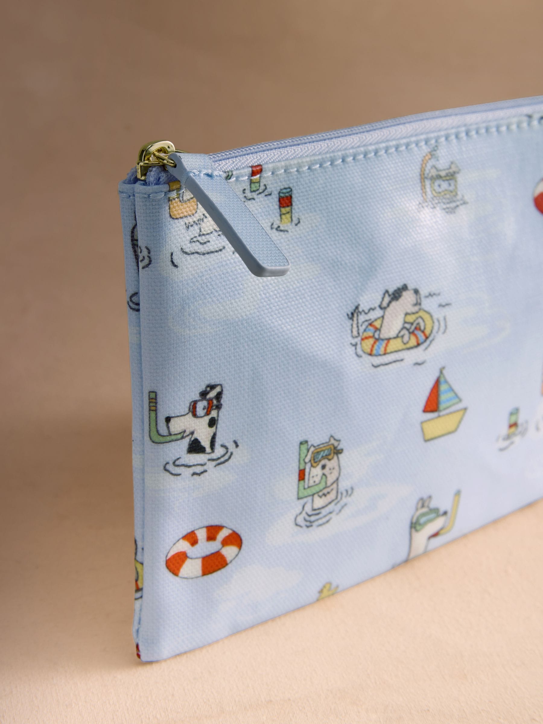 Cath Kidston purse blue Stanley dog print, UK version