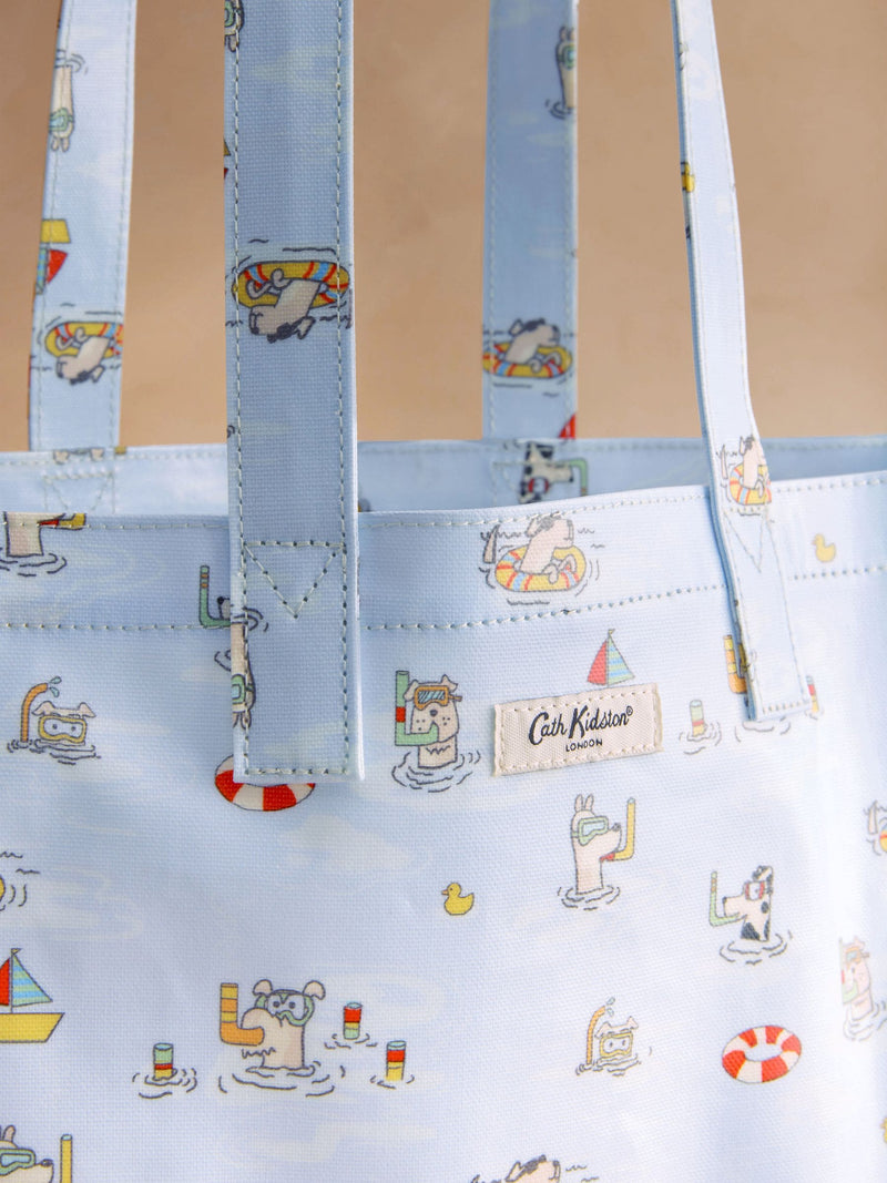Cath Kidston large book bag with blue Stanley dog print (British brand)