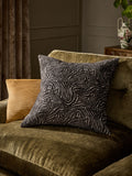 Brown Cut Velvet Abstract Zebra Cushion 40 x 59cm