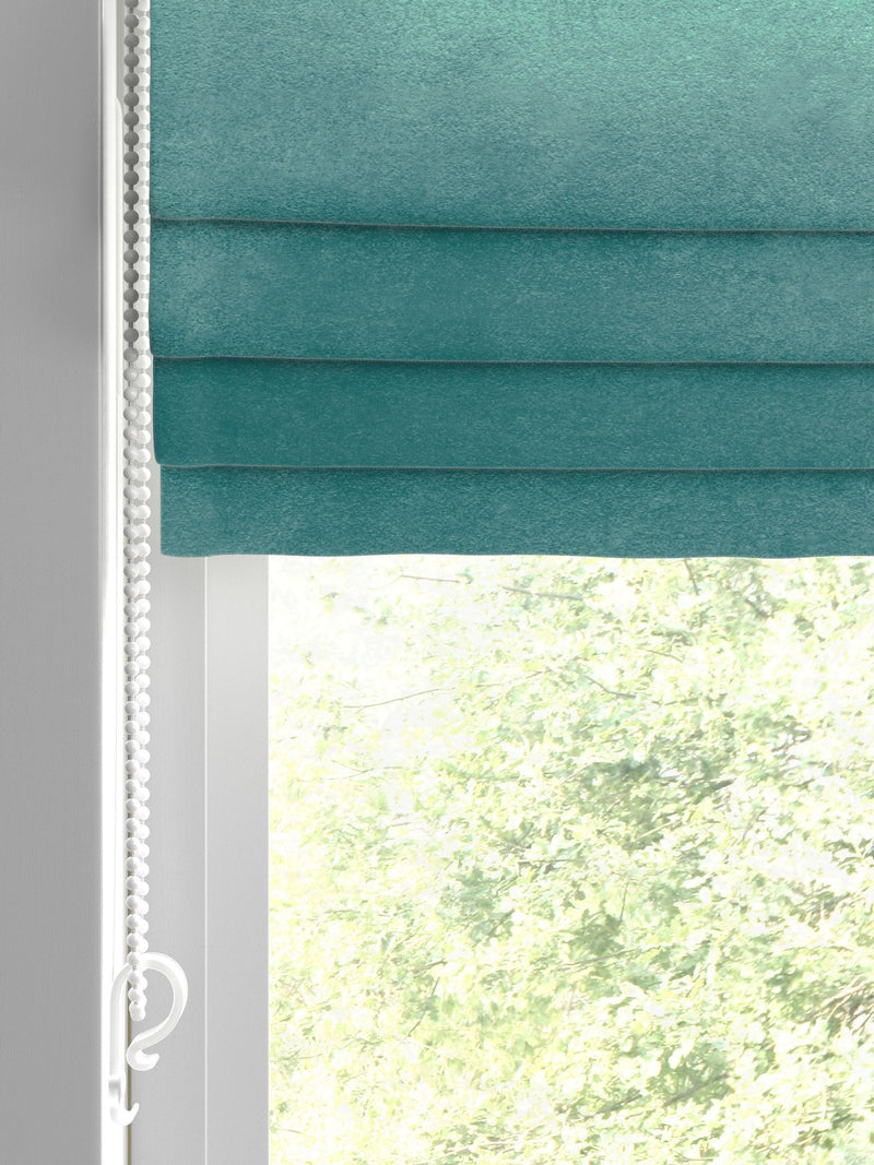 Bluebellgray teal ombre made to measure roman blind, imported from the UK