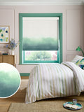 Bluebellgray teal ombre made to measure roman blind, imported from the UK