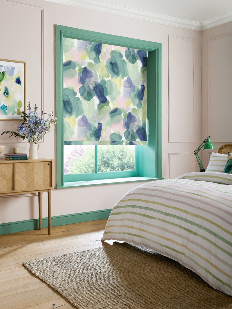 Bluebellgray Lochaber made to measure roman blinds green - British product