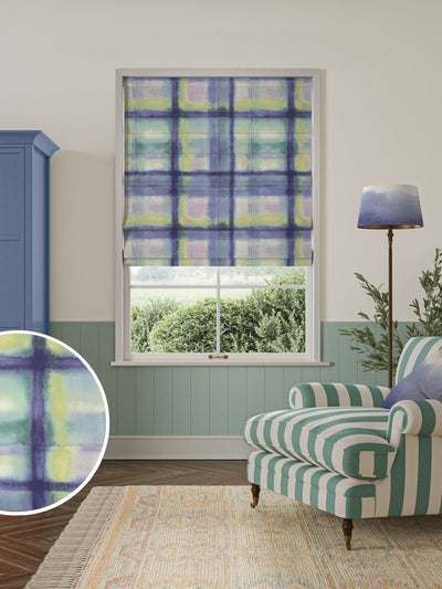 Next Bluebellgray Heather Tartan Purple Made to Measure Roman Blind- Buy online at McGrocer