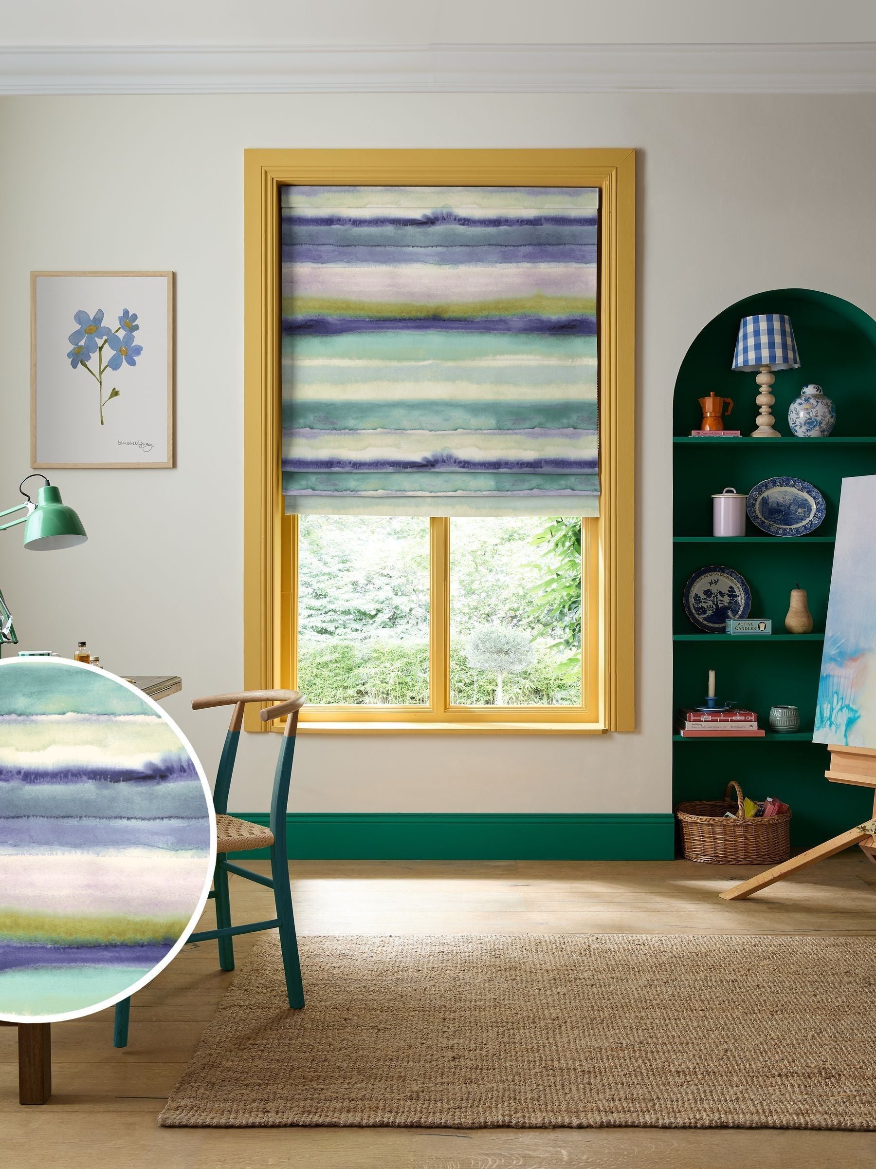 Bluebellgray Atlantic Hebrides roman blinds made to measure British product