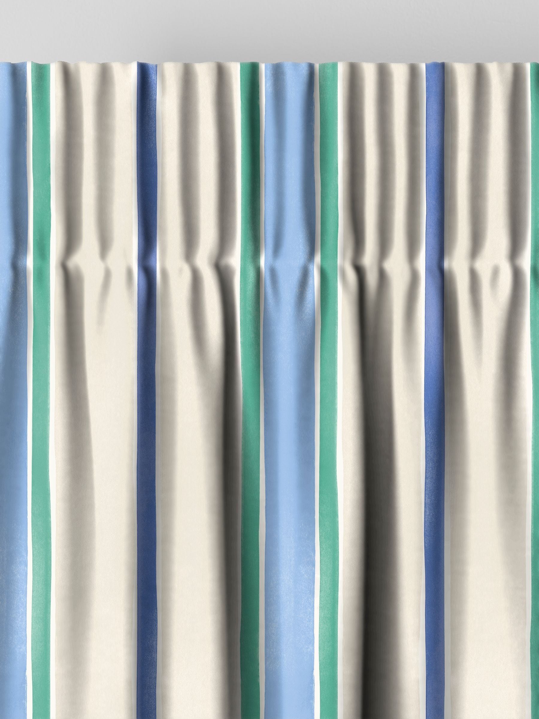 Bluebellgray cotton seaside stripe curtains, UK version
