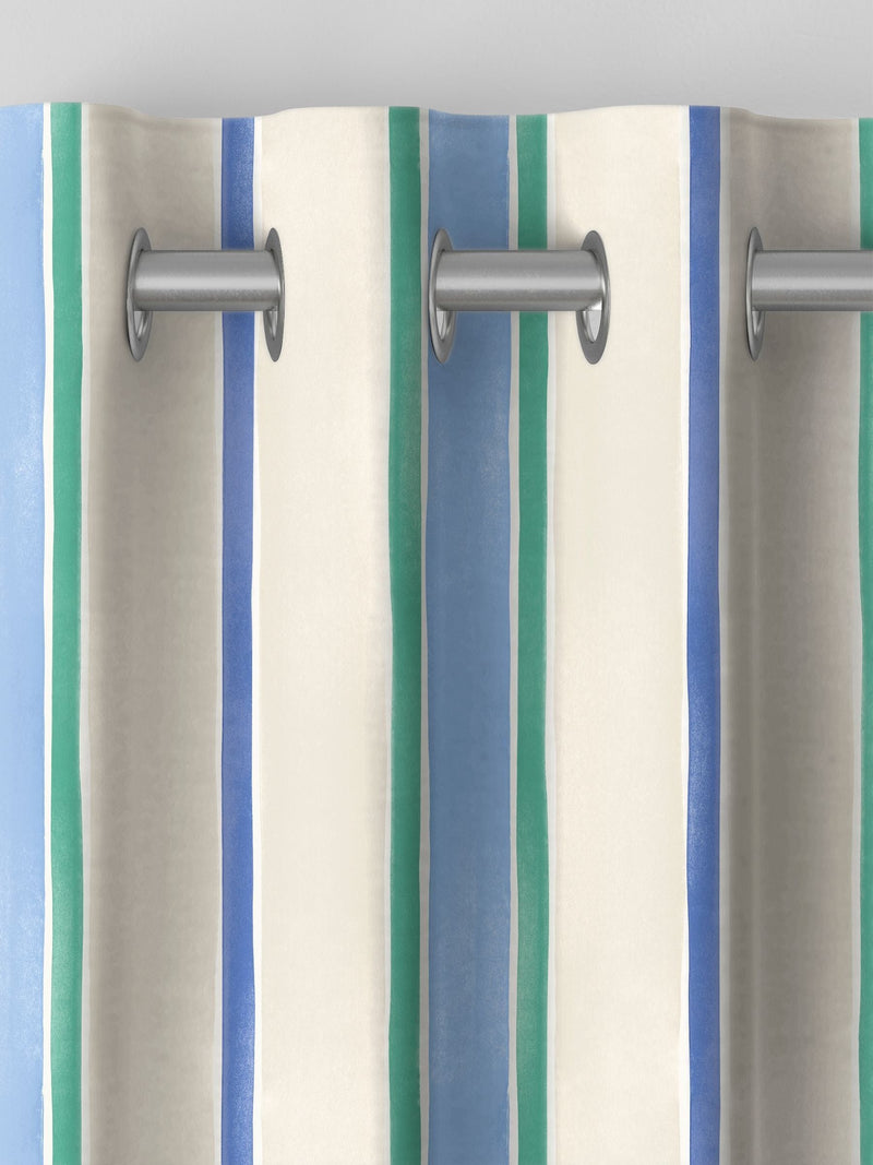 Bluebellgray cotton seaside stripe curtains, UK version