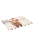 Widdop Christmas placemats with Highland cow set of 4 - British product