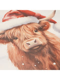 Widdop Christmas placemats with Highland cow set of 4 - British product