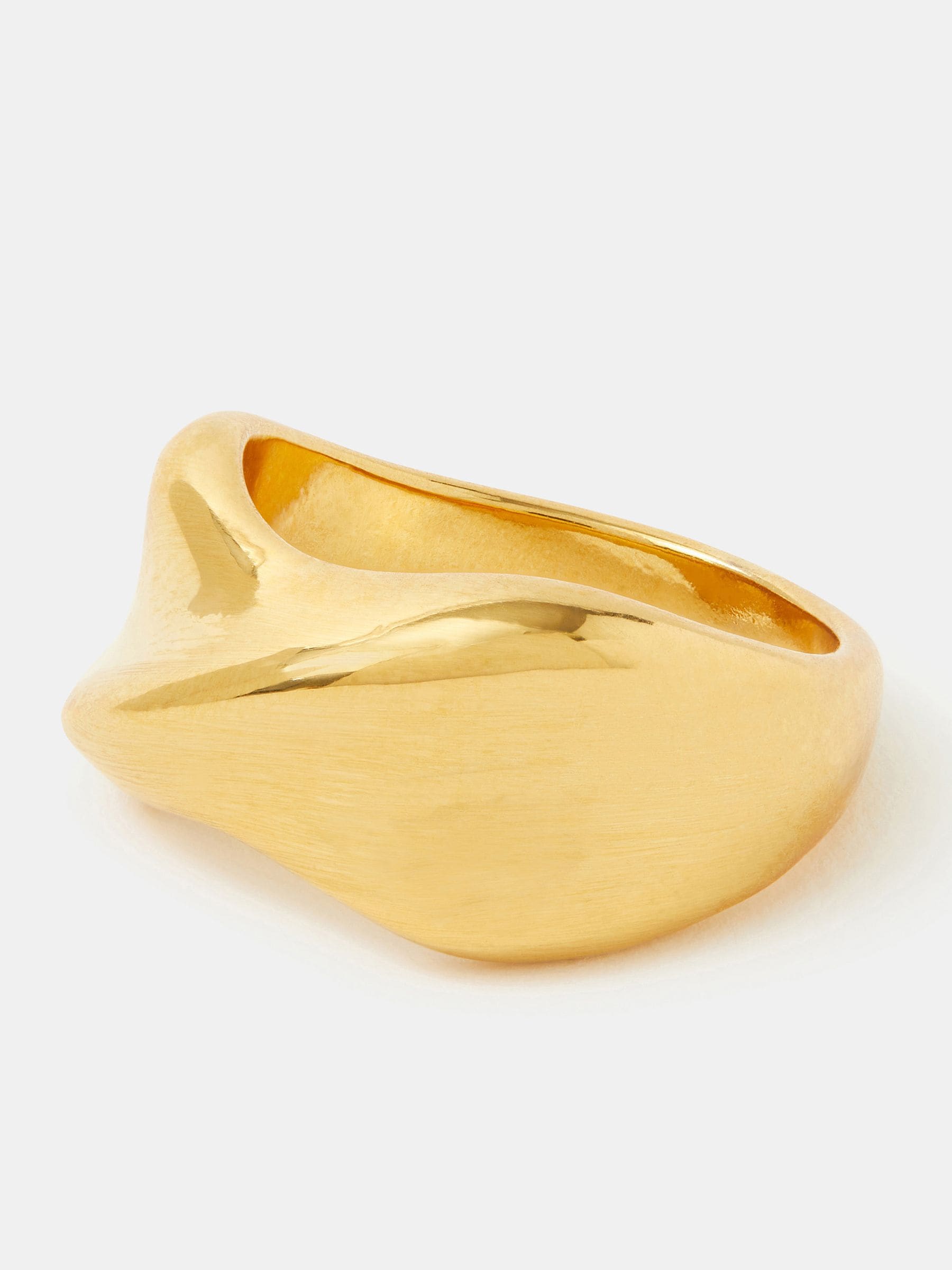 Accessorize gold tone stainless steel chunky twist ring, imported from the UK
