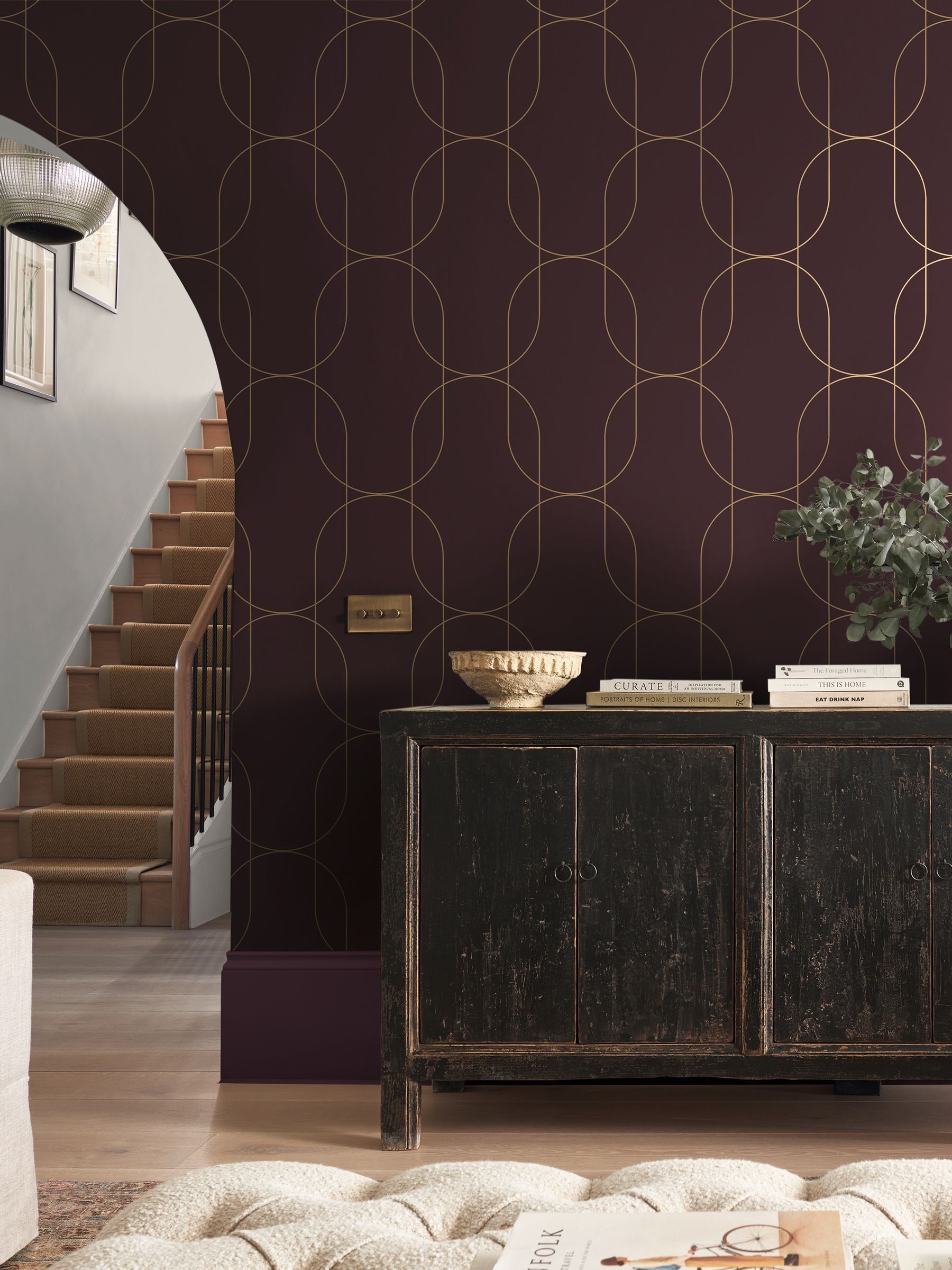 Graham & Brown Elderton Palais Fig Wallpaper 10m x 52cm