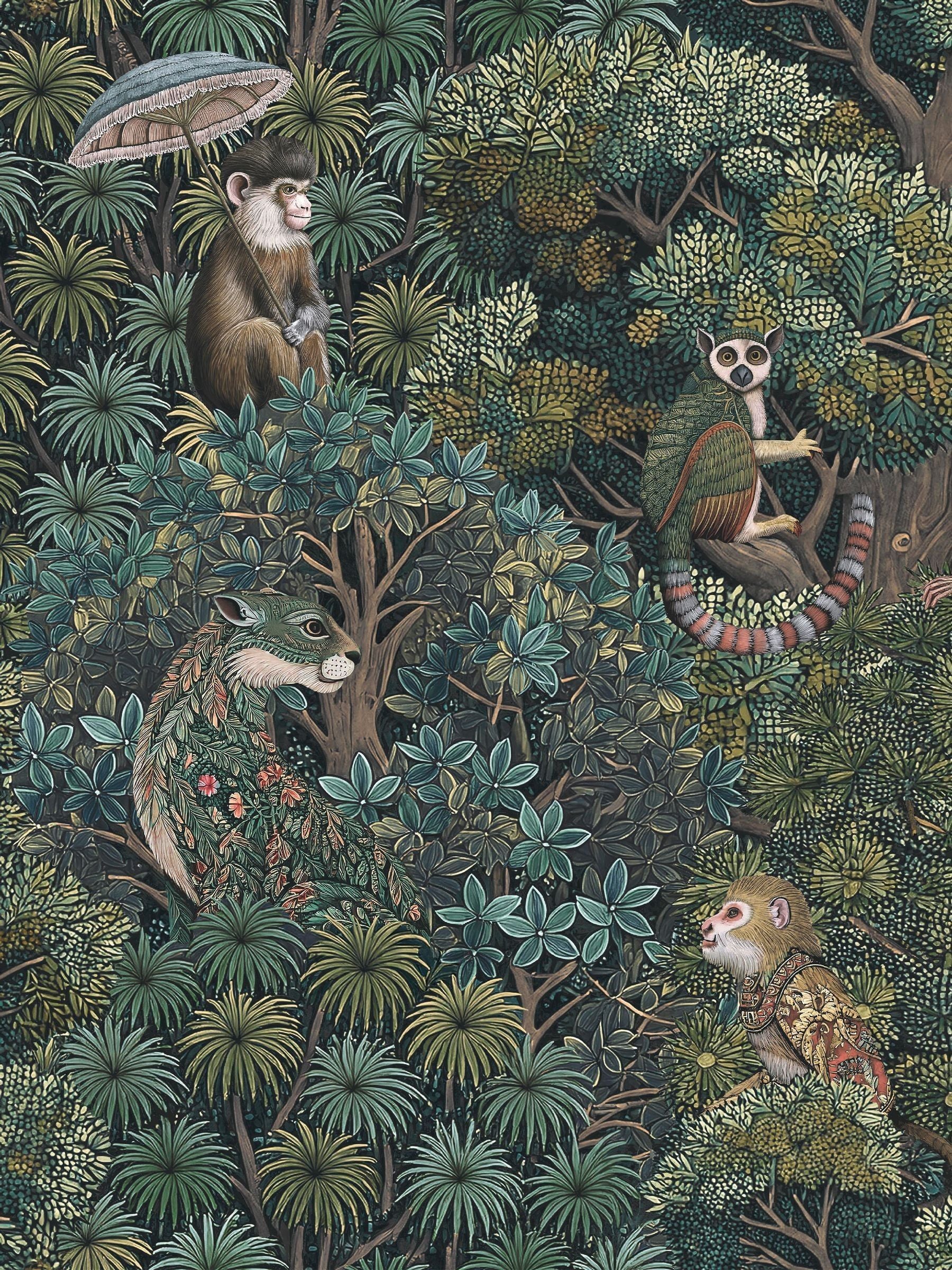 Graham & Brown Treetop Troop jungle wallpaper 10m roll - British product