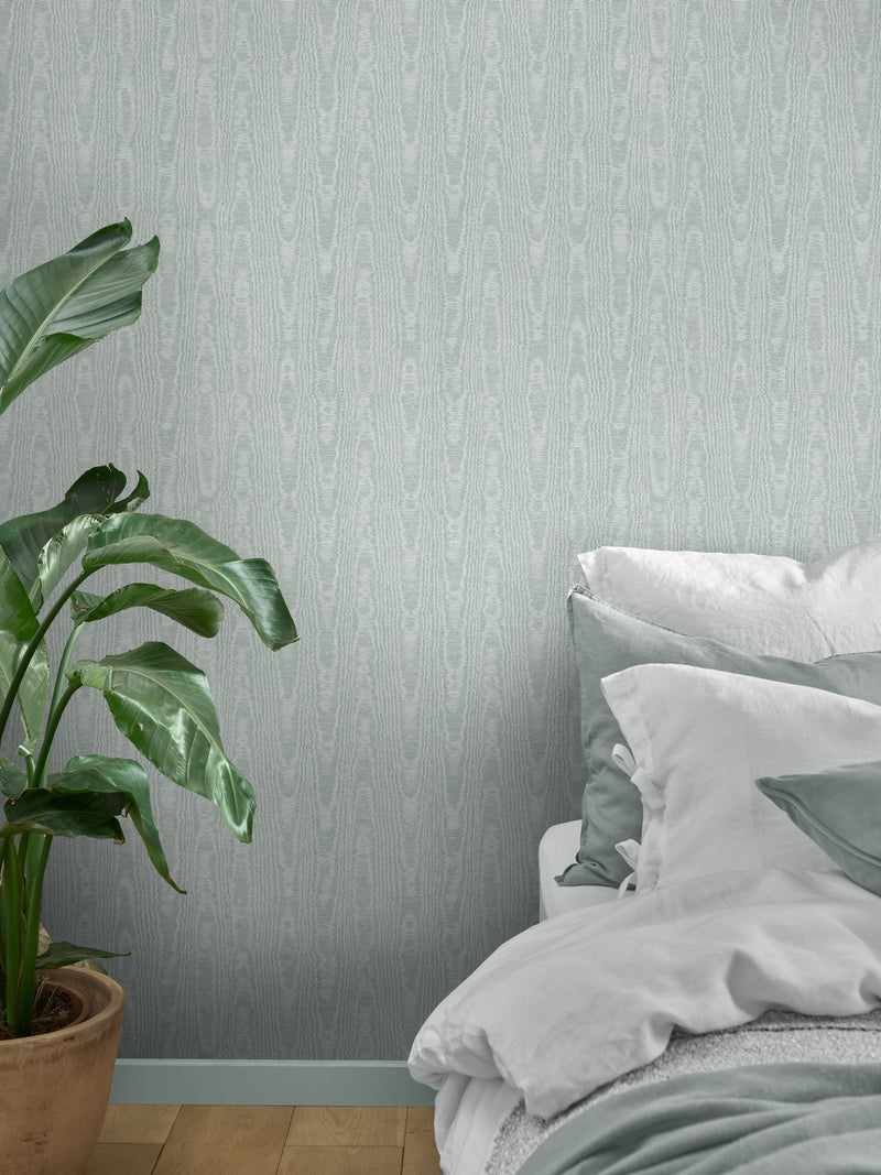 Graham & Brown Lavender Moire Wallpaper 10m x 52cm