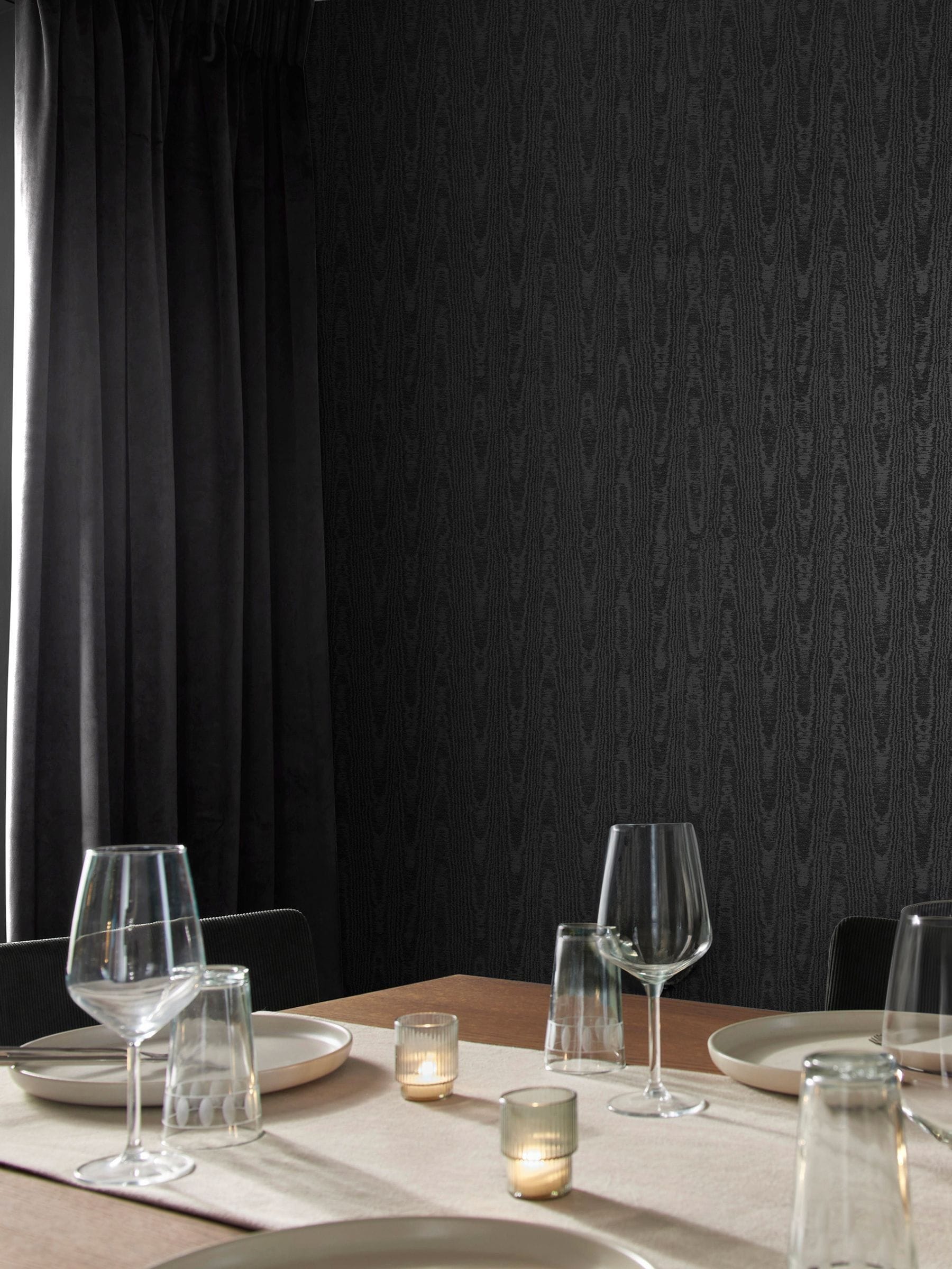 Graham & Brown Lavender Moire Wallpaper 10m x 52cm