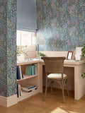 Graham & Brown Teal Painterly Flora 10M Wallpaper