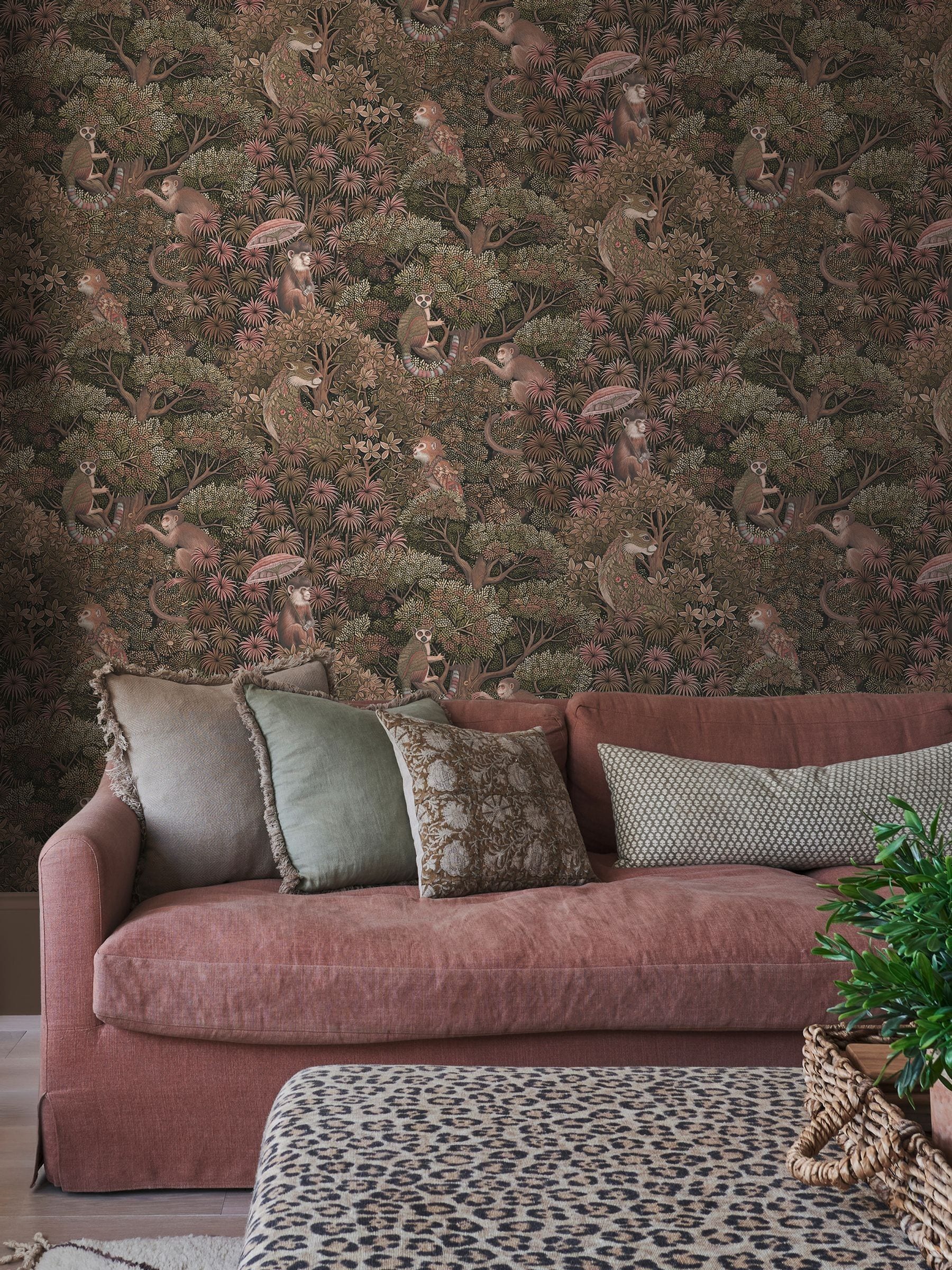 Graham & Brown Treetop Troop Emerald Wallpaper 10m x 52cm