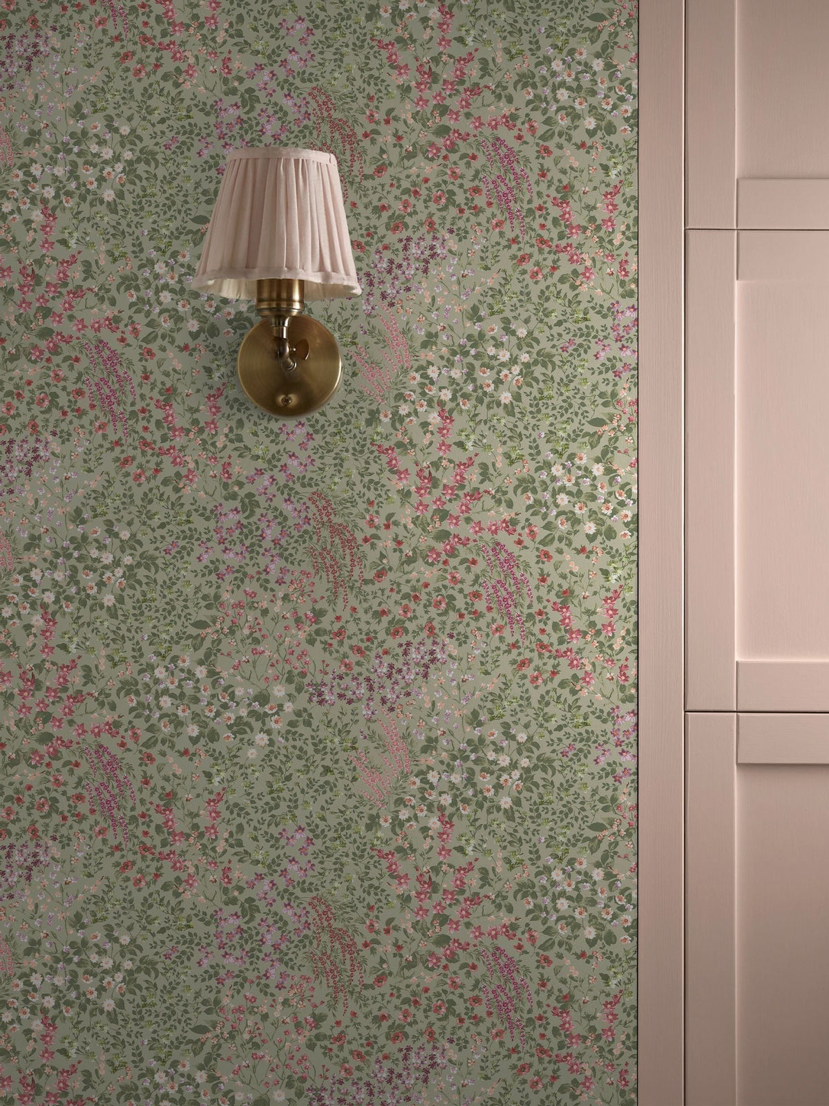 Graham & Brown Sage Painterly Flora 10M Wallpaper
