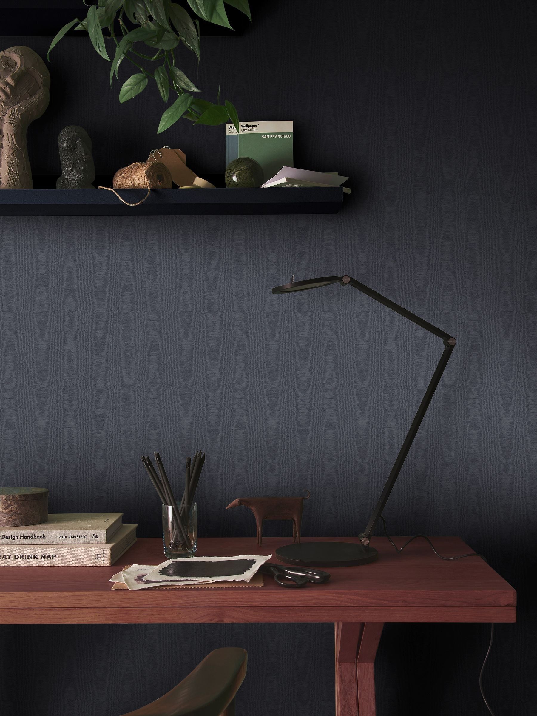 Graham & Brown Lavender Moire Wallpaper 10m x 52cm