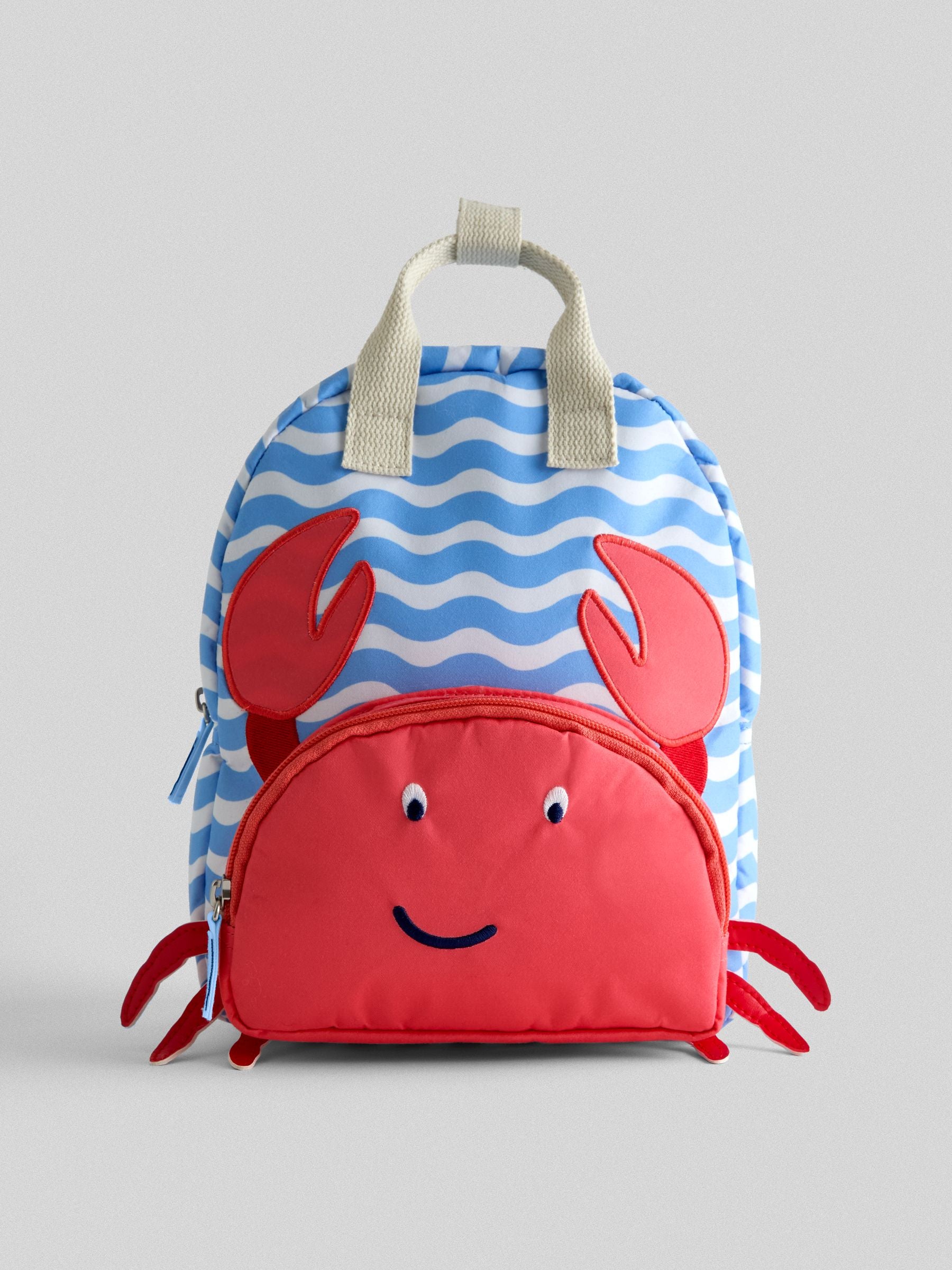 JoJo Maman Bébé crab appliqué backpack - British product