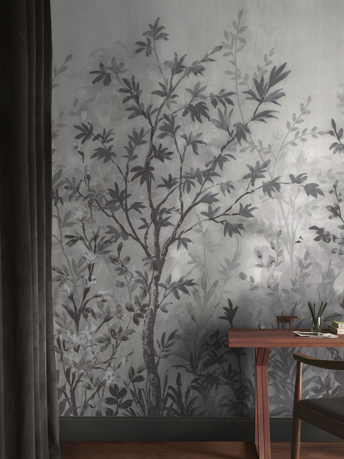 Graham & Brown Duck Egg Forest in Bloom Fixed Size Wall Mural 4m x 2.5m
