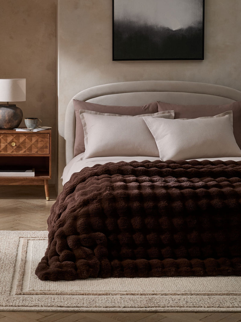 Brown Aspen Faux Fur Throw
