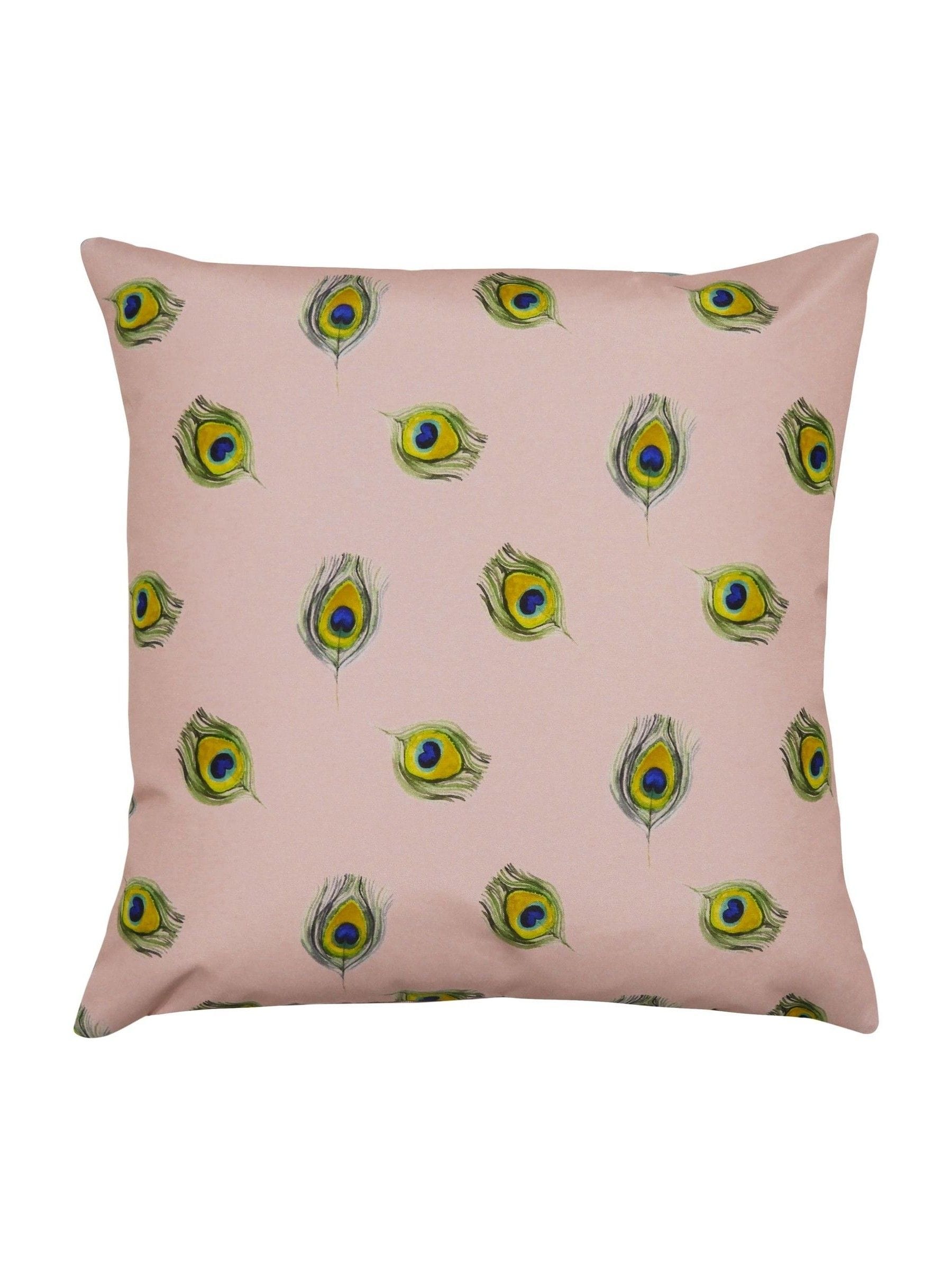 Evans Lichfield blue peacock outdoor cushion 43x43 (British brand)