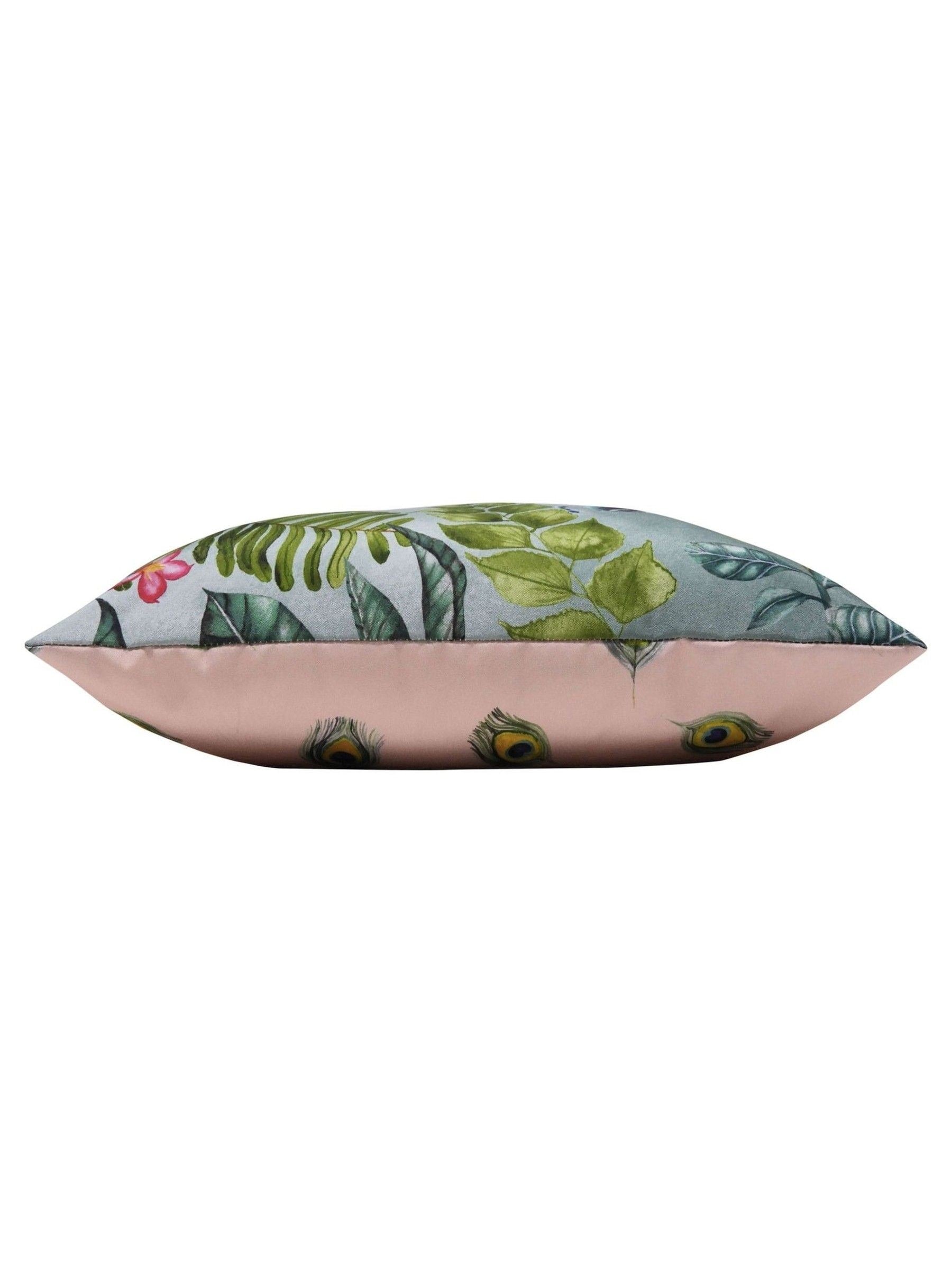 Evans Lichfield blue peacock outdoor cushion 43x43 (British brand)