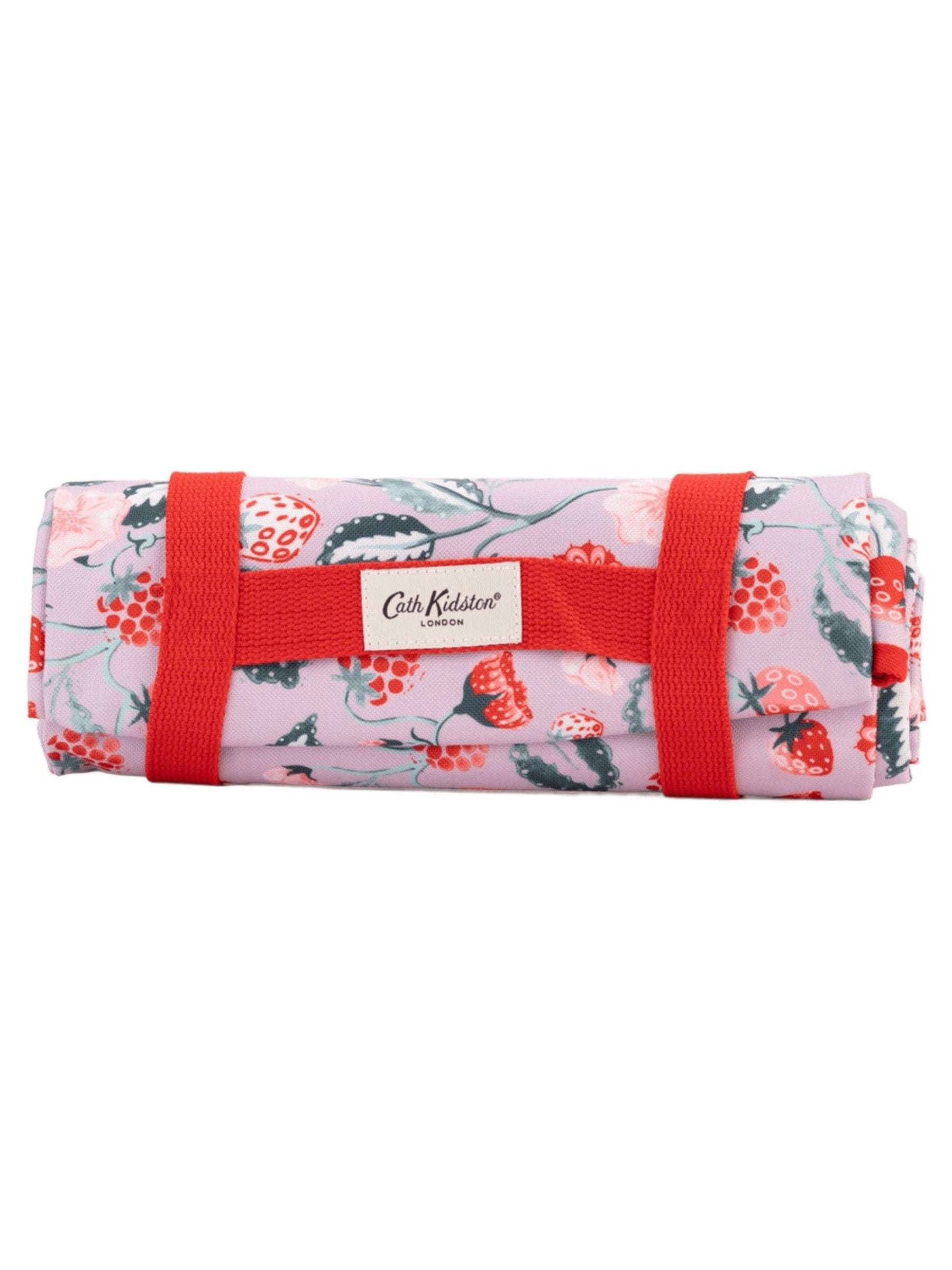 Cath Kidston pink raspberry pattern picnic blanket, UK version