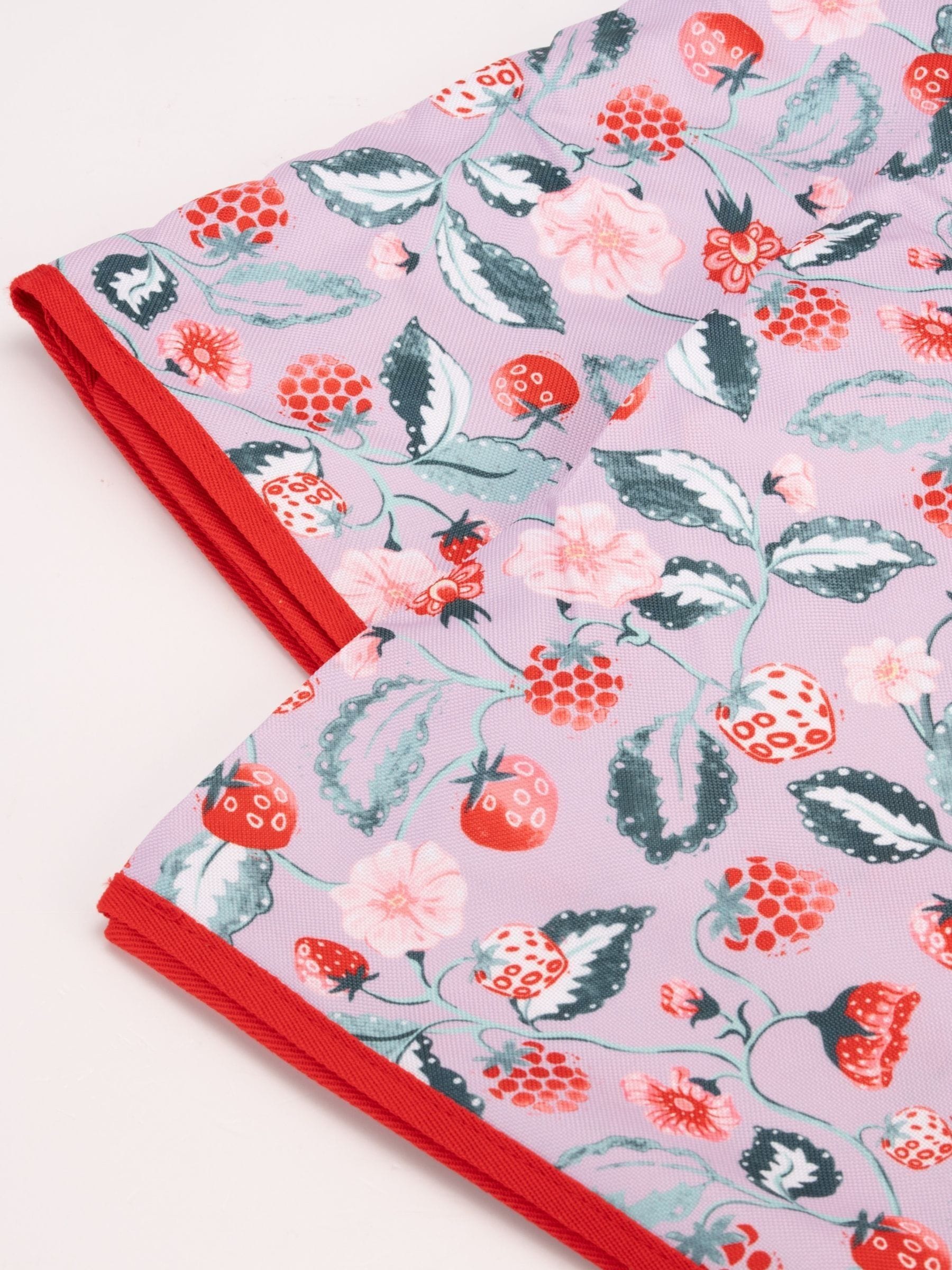 Cath Kidston pink raspberry pattern picnic blanket, UK version