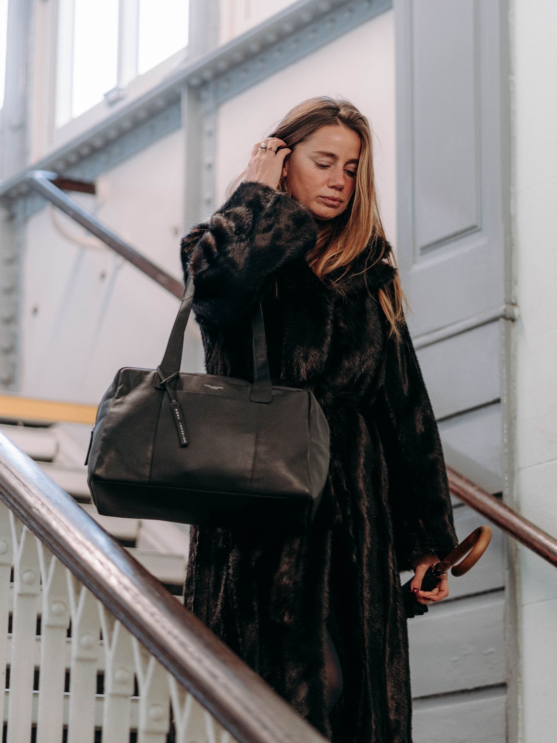 Pure Luxuries London Black Airgo's Leather Cabin Bag