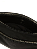Cultured London black leather cross-body bag, imported from the UK