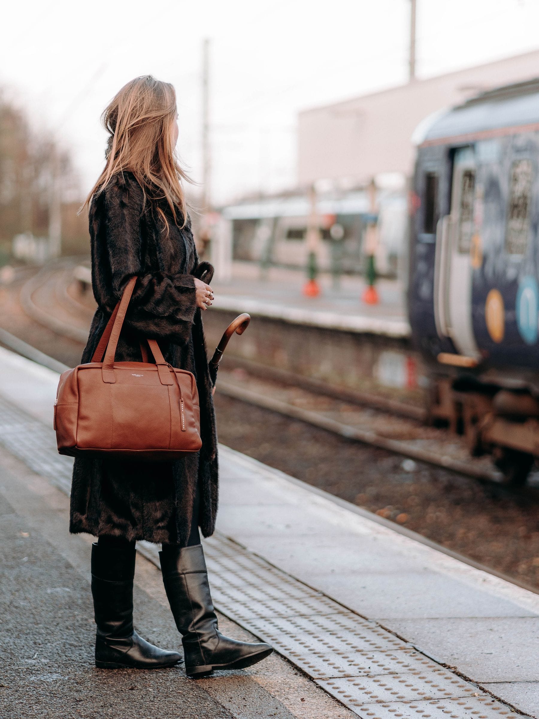 Pure Luxuries London Brown Airgo's Leather Cabin Bag