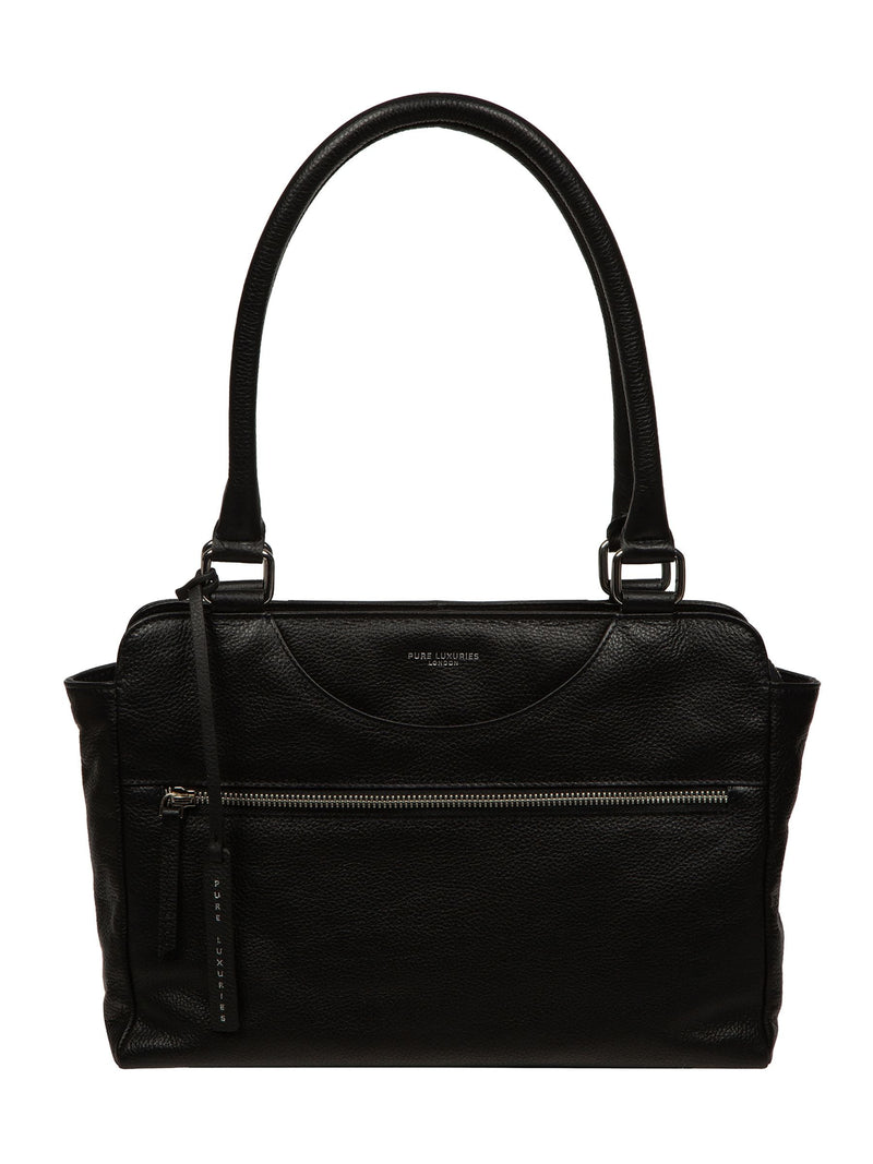 Pure Luxuries London brown Mooki leather handbag 24x32cm - British product