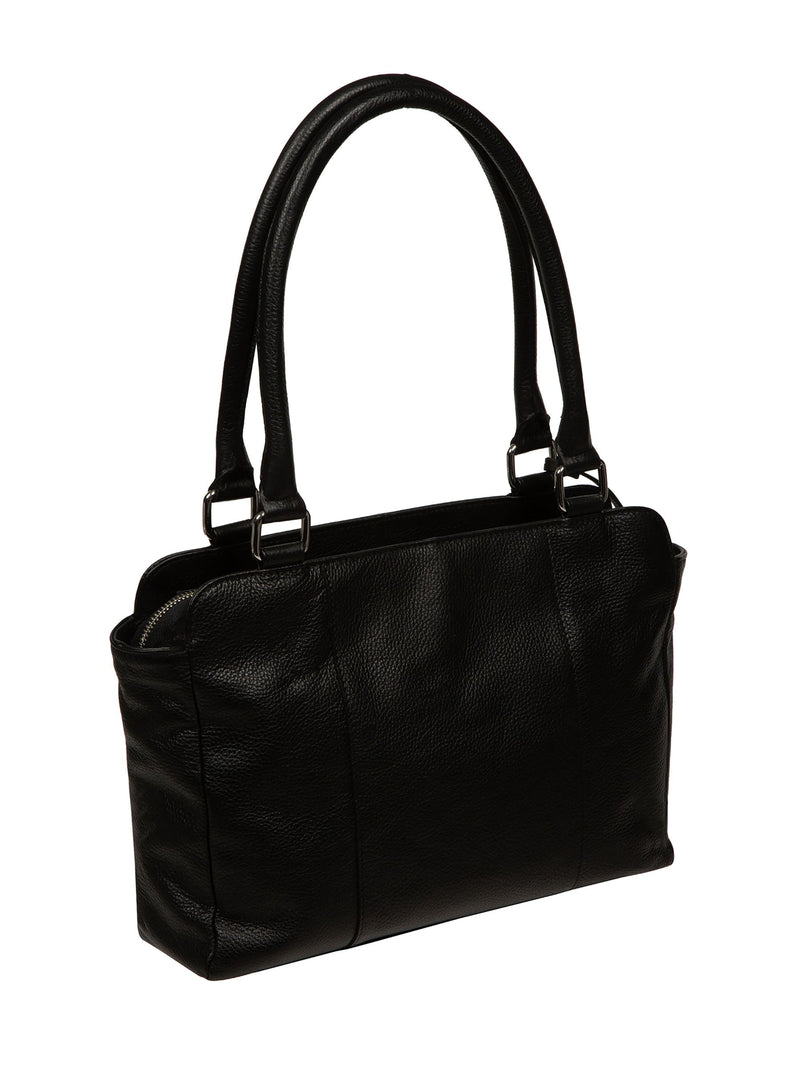 Pure Luxuries London brown Mooki leather handbag 24x32cm - British product