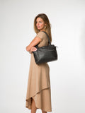 Pure Luxuries London brown Mooki leather handbag 24x32cm - British product