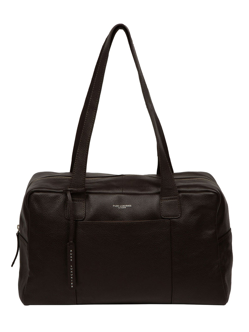 Pure Luxuries London leather cabin bag dark brown (British brand)