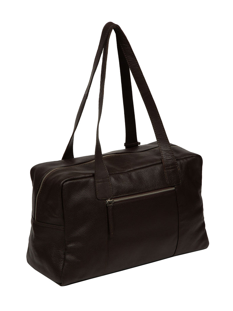 Pure Luxuries London leather cabin bag dark brown (British brand)