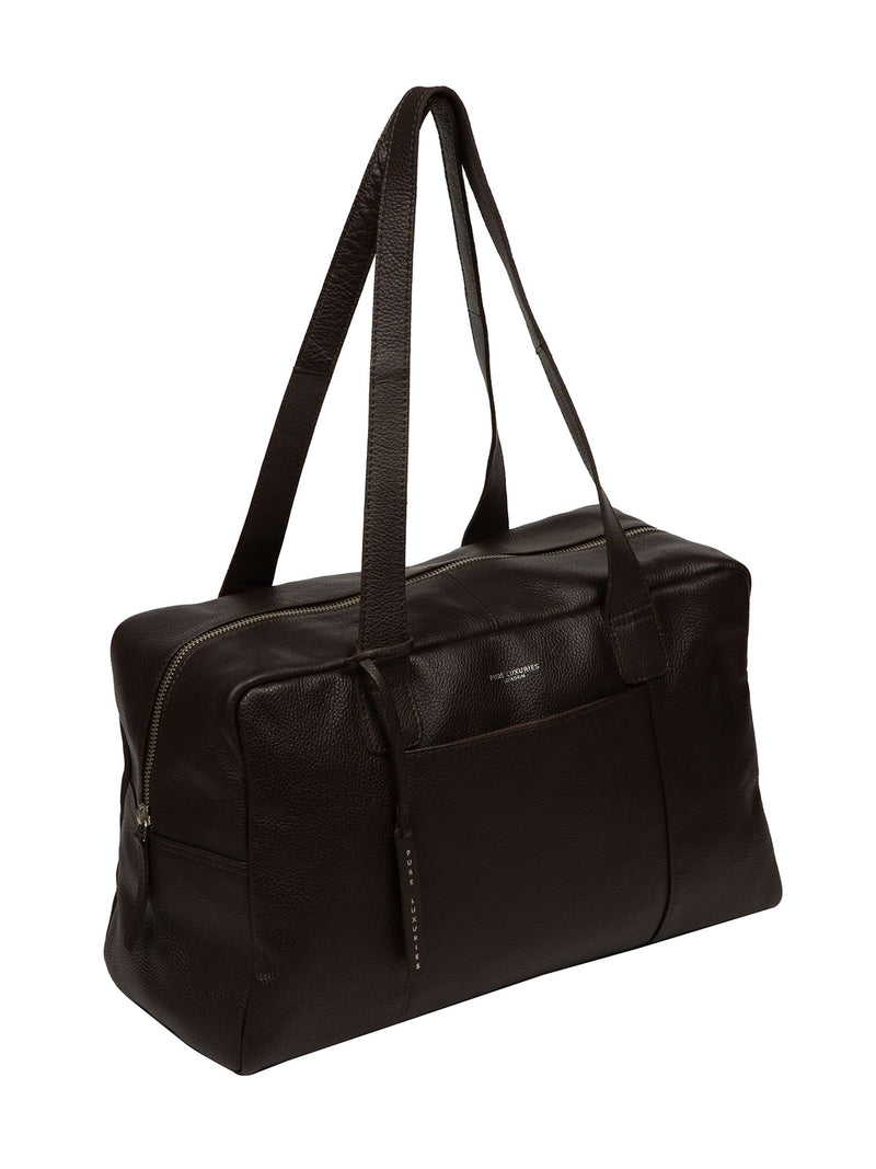 Pure Luxuries London leather cabin bag dark brown (British brand)