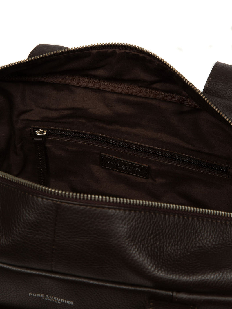 Pure Luxuries London leather cabin bag dark brown (British brand)
