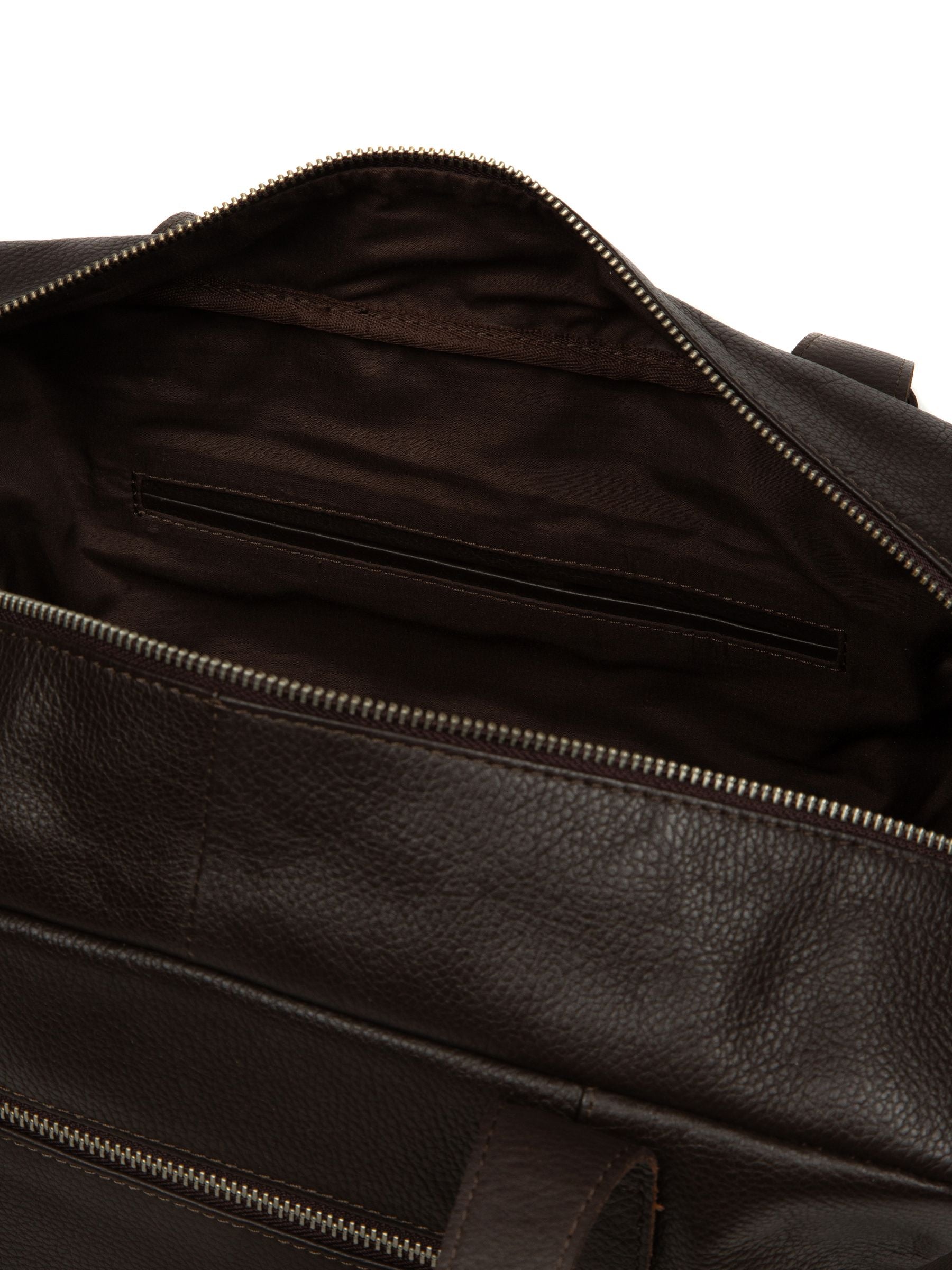Pure Luxuries London leather cabin bag dark brown (British brand)