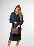 Pure Luxuries London chocolate brown Isola leather tote bag, UK version