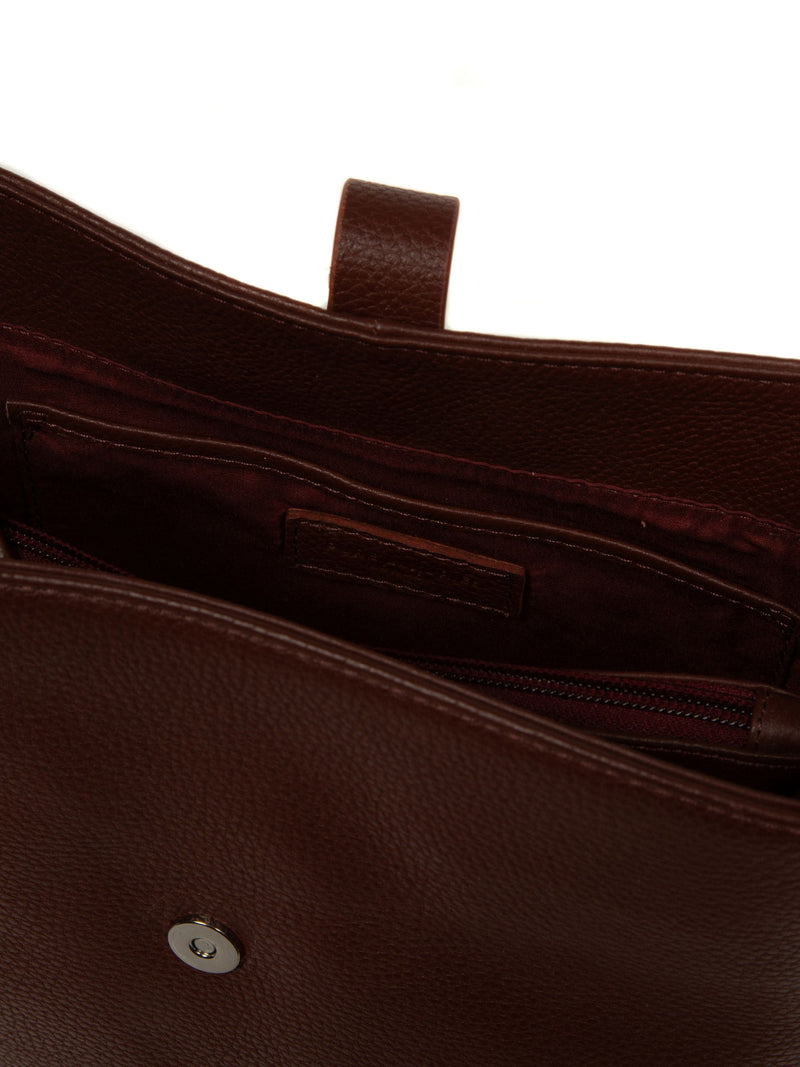 Pure Luxuries London chocolate brown Isola leather tote bag, UK version