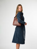 Pure Luxuries London chocolate brown Isola leather tote bag, UK version